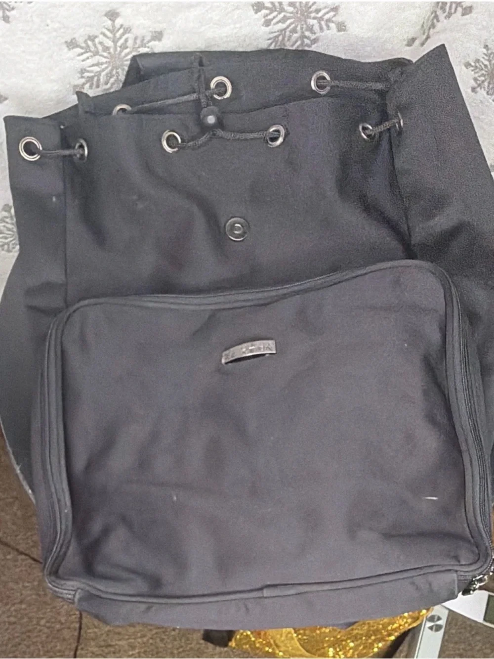 Kenneth Cole Reaction Black Nylon Backpack